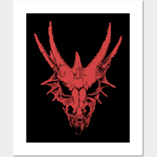 8bit dragons art Posters and Art